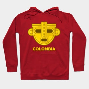 Ancient colombian indigenous golden mask design Hoodie